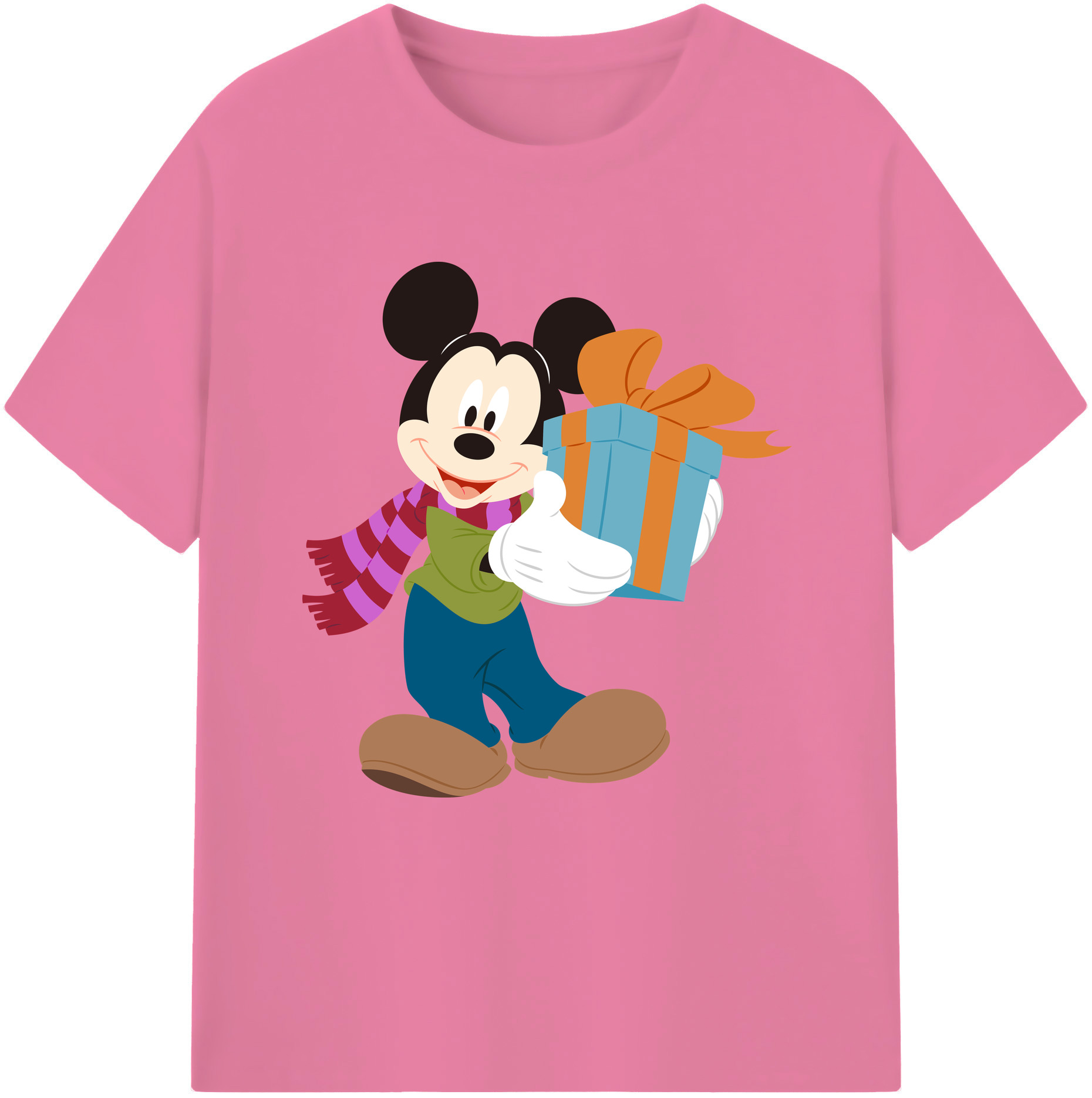 （画像用） ミッキーマウス Mickey Mouse 綿100％半袖Tシャツ（フロントプリント）